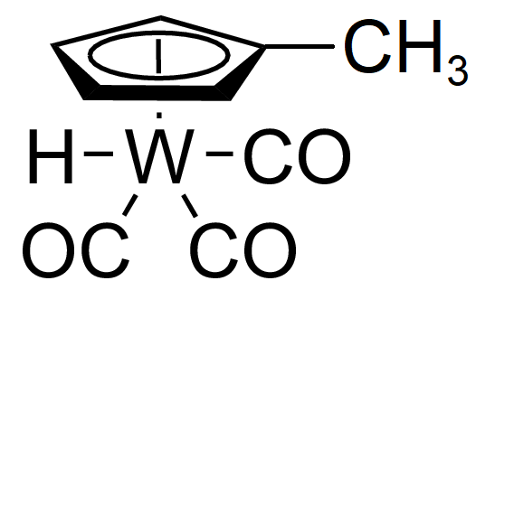 Methylcyclopentadienyltungsten tricarbonyl hydride   - (MeCp)WH(CO)3, Tungsten, tricarbonylhydro[(1,2,3,4,5-?)-1-methyl-2,4-cyclopentadien-1-yl]-, 1,3-Cyclopentadiene, 1-methyl-, tungsten complex, Tricarbonyl(hydro)(?5-methylcyclopentadienyl)tungsten